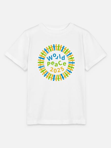 Weltfrieden 2025 - Stanley/Stella Kinder T-Shirt MINI CREATOR - Weiß