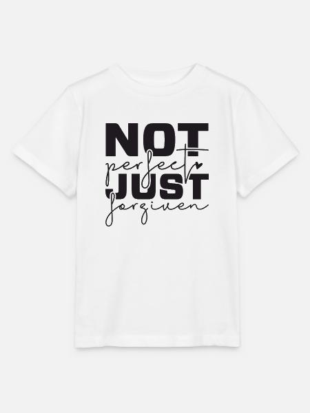Not perfect just forgiven - Stanley/Stella Kinder T-Shirt MINI CREATOR  - Weiß