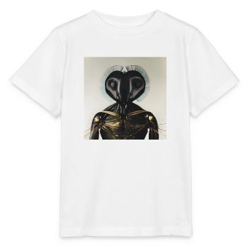 Fotografisches Portrait Humanoides Insekt - Stanley/Stella Kinder T-Shirt MINI CREATOR  - Weiß - Vorne - Maike (125cm)
