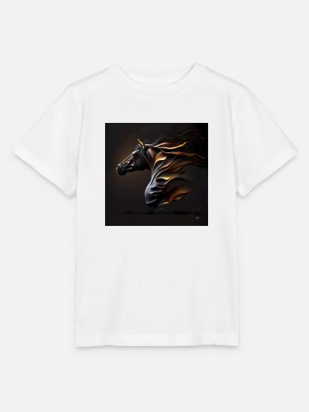 Feuriges Pferd Nr. 12 - Stanley/Stella Kinder T-Shirt MINI CREATOR - Weiß