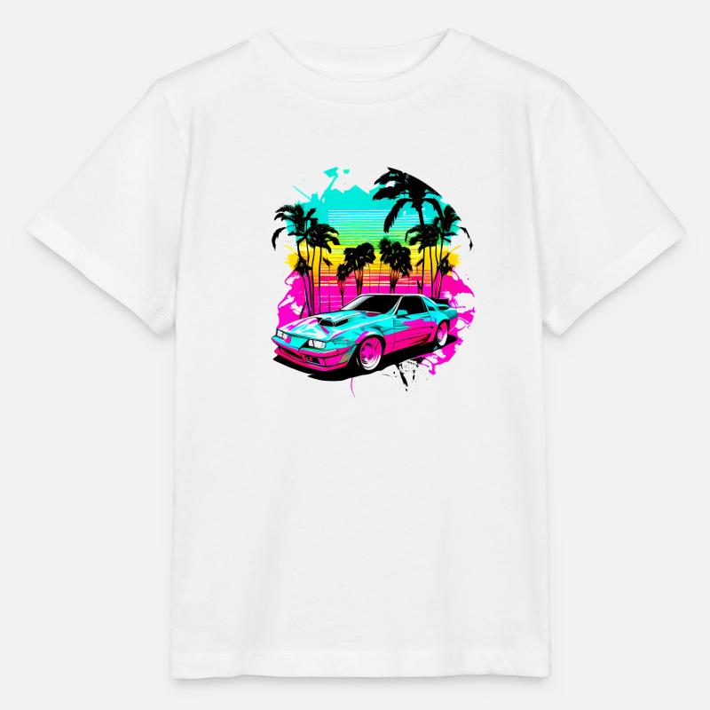 Miami Voiture 1 - T-shirt bio MINI CREATOR Stanley/Stella Enfant - blanc