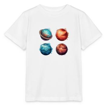 Das kosmische System - Planeten - Stanley/Stella Kinder T-Shirt MINI CREATOR  - Weiß - Vorne - Maike (125cm)