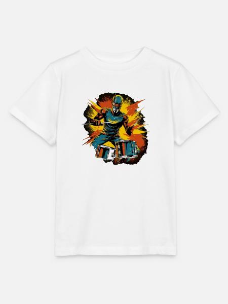 Space Drummer - Stanley/Stella Kinder T-Shirt MINI CREATOR - Weiß
