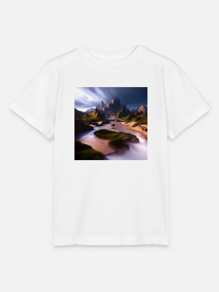 Cinematic fantasy landscape - Stanley/Stella Kinder T-Shirt MINI CREATOR - Weiß