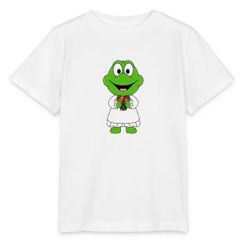 BRAUT - HOCHZEIT - HEIRATEN - FROSCH - KRÖTE - Stanley/Stella Kinder T-Shirt MINI CREATOR  - Weiß - Vorne - Maike (125cm)