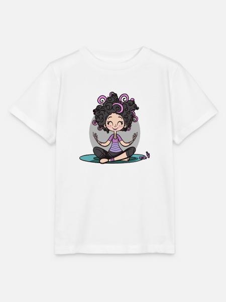 Yoga Lotus Pose - Stanley/Stella Kinder T-Shirt MINI CREATOR - Weiß