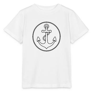 Anker Boot Schiff Nautik - Stanley/Stella Kinder T-Shirt MINI CREATOR  - Weiß - Vorne - Maike (125cm)
