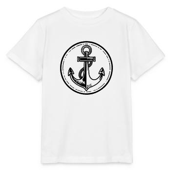 Anker Boot Schiff Nautik - Stanley/Stella Kinder T-Shirt MINI CREATOR  - Weiß - Vorne - Maike (125cm)