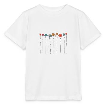 Elegant botanical line art - Stanley/Stella MINI CREATOR Kids’ T-Shirt - white - Front - Maike (125cm)