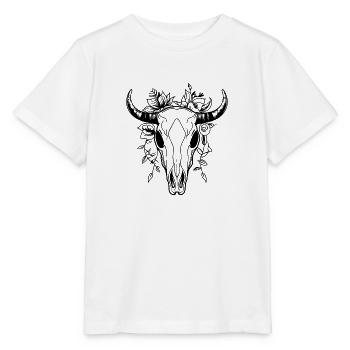 Cow Skull Boho - Stanley/Stella MINI CREATOR Kids’ T-Shirt - white - Front - Maike (125cm)