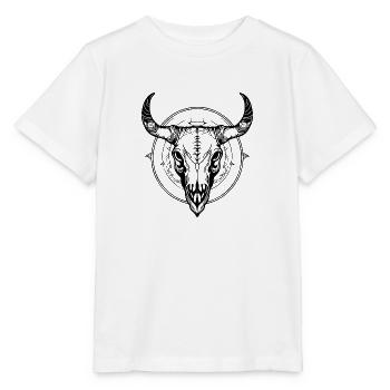 Cow Skull Boho - Stanley/Stella MINI CREATOR Kids’ T-Shirt - white - Front - Maike (125cm)