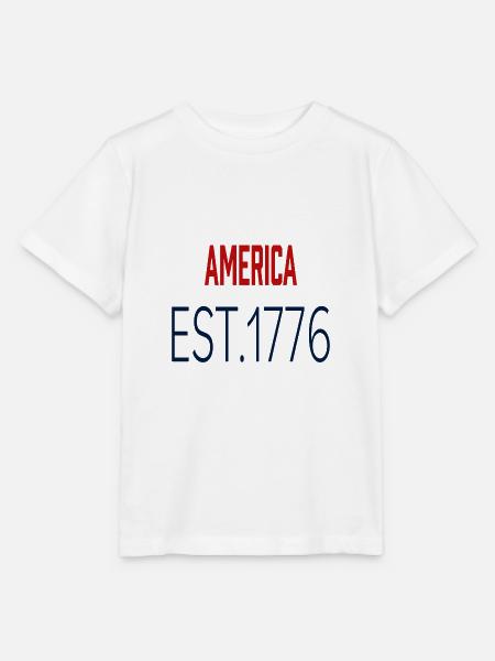 America EST. 1776 - Stanley/Stella Kinder T-Shirt MINI CREATOR  - Weiß