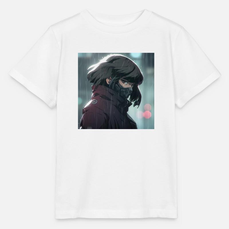 Kybernetische Rätsel: Schönes Anime-Mädchen mit einem - Stanley/Stella Kinder T-Shirt MINI CREATOR  - Weiß
