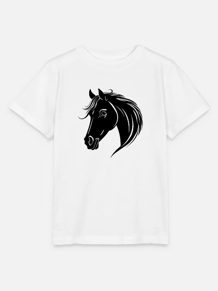 Pferd Pferdekopf Pony - Stanley/Stella Kinder T-Shirt MINI CREATOR - Weiß
