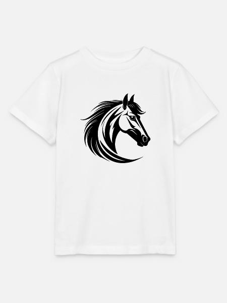 Pferd Pferdekopf Pony - Stanley/Stella Kinder T-Shirt MINI CREATOR  - Weiß