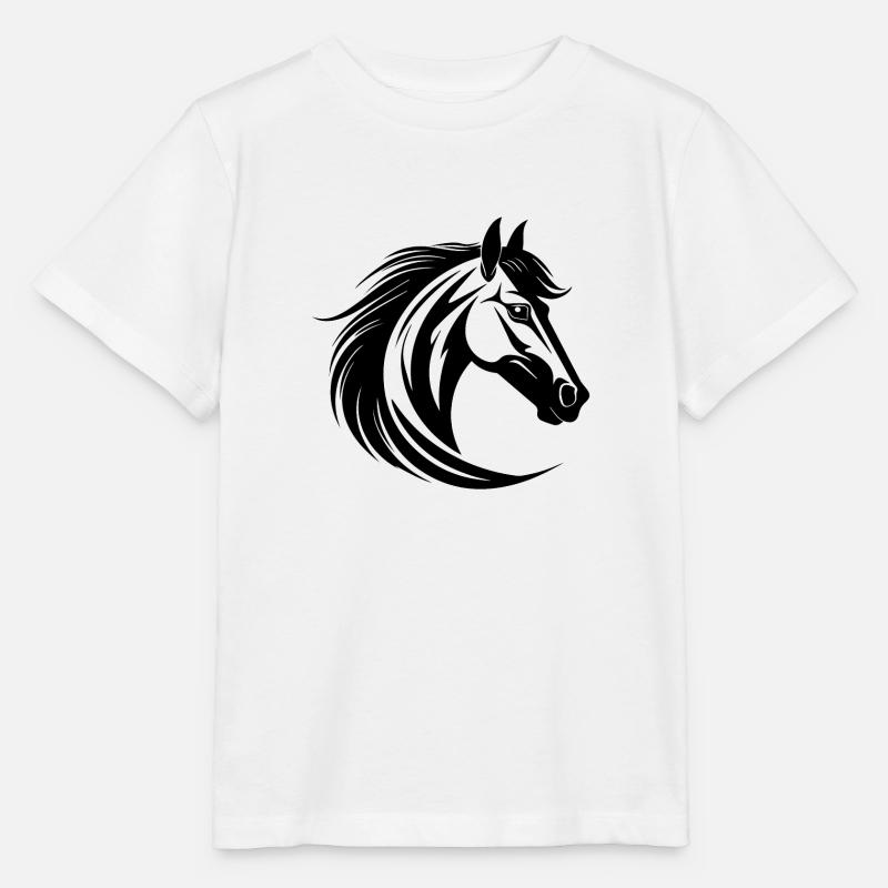 Pferd Pferdekopf Pony - Stanley/Stella Kinder T-Shirt MINI CREATOR  - Weiß