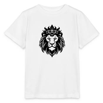 Löwe Löwenkopf Raubtier - Stanley/Stella Kinder T-Shirt MINI CREATOR  - Weiß - Vorne - Maike (125cm)