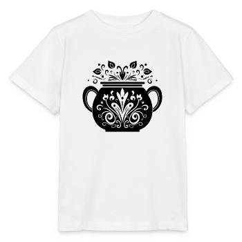 Kessel Magisch Hexe Halloween - Stanley/Stella Kinder T-Shirt MINI CREATOR  - Weiß - Vorne - Maike (125cm)