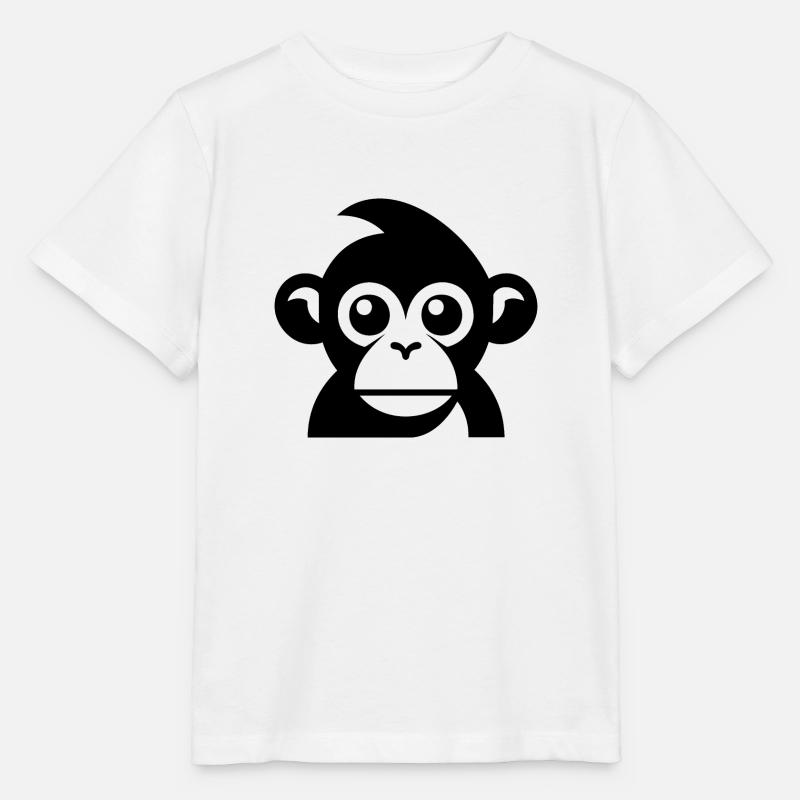 Monkey Monkey Monkey Face Jungle - Stanley/Stella MINI CREATOR Kids’ T-Shirt - white