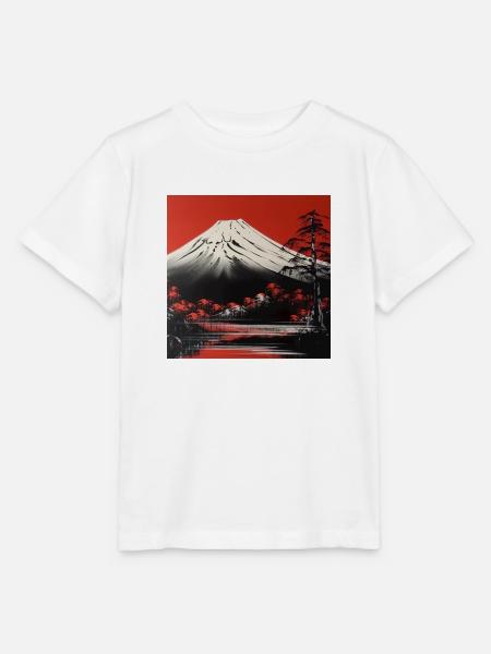 Bergromantik am Mount Fuji - Stanley/Stella Kinder T-Shirt MINI CREATOR  - Weiß