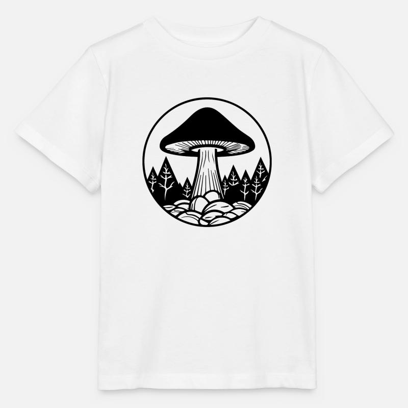 Champignon Cueilleur de champignons Champignons Champignons - T-shirt bio MINI CREATOR Stanley/Stella Enfant - blanc