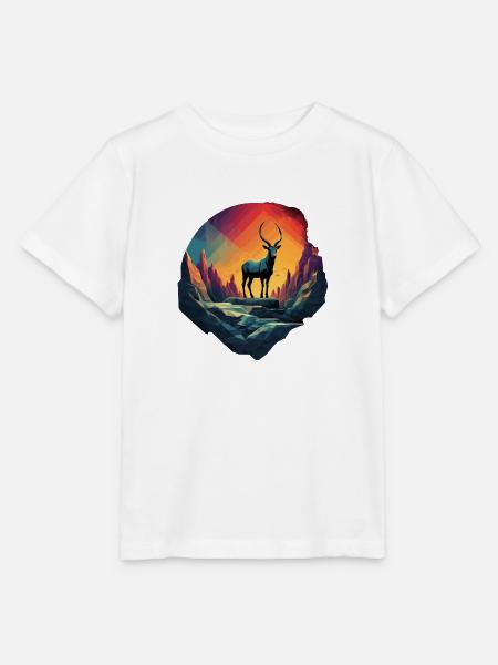 Steinbock im Bergland - Stanley/Stella Kinder T-Shirt MINI CREATOR - Weiß