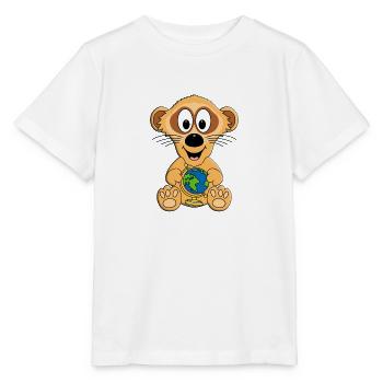 ERDMÄNNCHEN - GLOBUS - WELT - ERDE - PLANET - TIER - Stanley/Stella Kinder T-Shirt MINI CREATOR  - Weiß - Vorne - Maike (125cm)