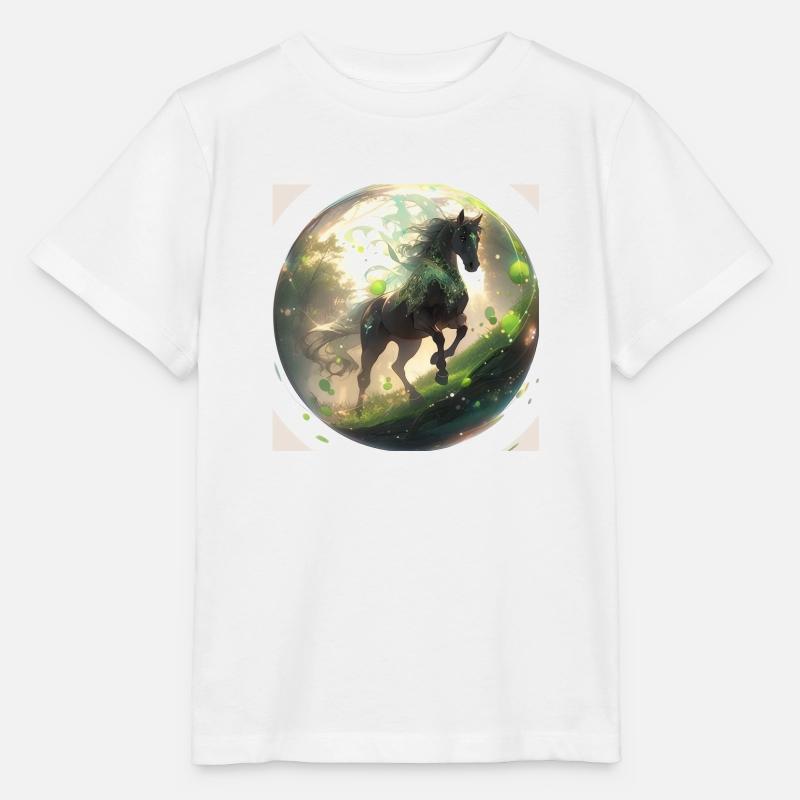 Der edle Hengst - Stanley/Stella Kinder T-Shirt MINI CREATOR  - Weiß