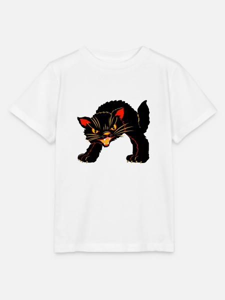 cat Halloween - Stanley/Stella Kinder T-Shirt MINI CREATOR - Weiß