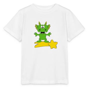 DRACHE - STERNSCHNUPPE - FLIEGEN - TIER - TIERISCH - Stanley/Stella Kinder T-Shirt MINI CREATOR  - Weiß - Vorne - Maike (125cm)