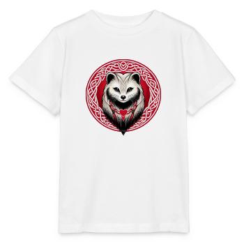 Nordisches Hermelinherz aus der Bretagne - Stanley/Stella Kinder T-Shirt MINI CREATOR  - Weiß - Vorne - Maike (125cm)