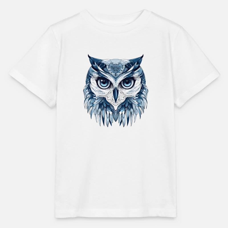 Owl Eule - Stanley/Stella Kinder T-Shirt MINI CREATOR  - Weiß
