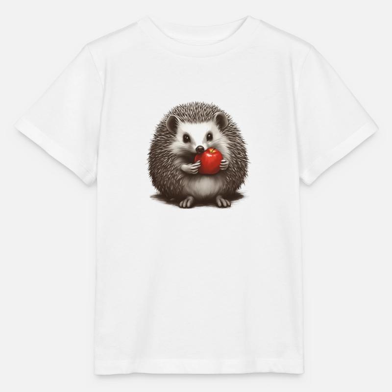Igel mit Apfel 1 - Stanley/Stella Kinder T-Shirt MINI CREATOR - Weiß