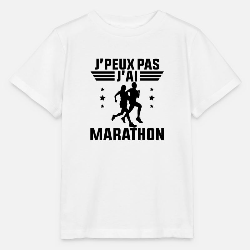 J'Peux Pas J'ai Marathon - T-shirt bio MINI CREATOR Stanley/Stella Enfant - blanc