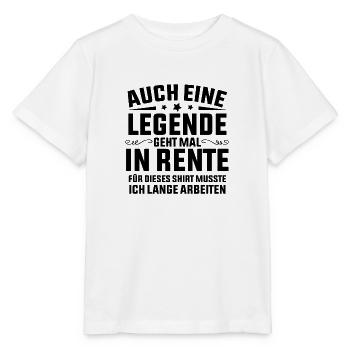 Auch Eine Legende Geht Mal In Rente Geschenk Rente - Stanley/Stella Kinder T-Shirt MINI CREATOR  - Weiß - Vorne - Maike (125cm)