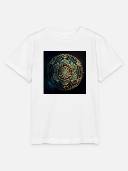 Goldenes Mandala - Stanley/Stella Kinder T-Shirt MINI CREATOR - Weiß