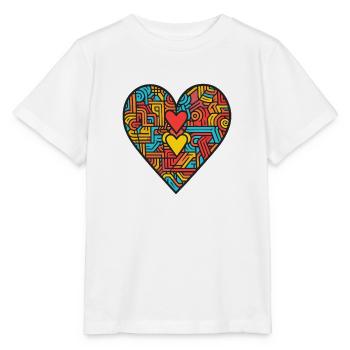 Herz Liebe - Stanley/Stella Kinder T-Shirt MINI CREATOR  - Weiß - Vorne - Maike (125cm)