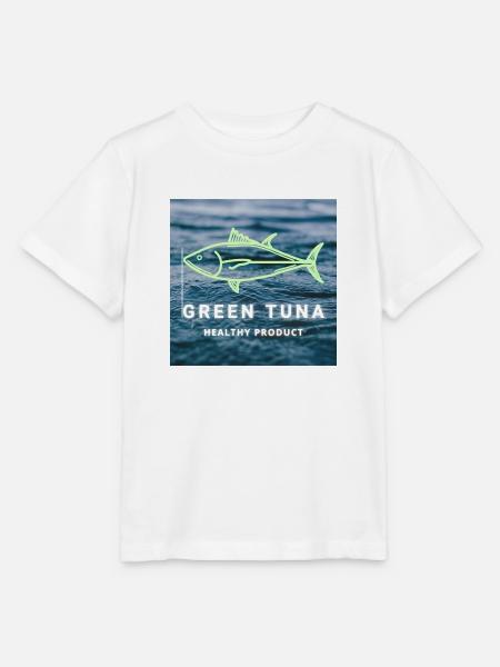 GREEN Tuna - It´s a fish - Stanley/Stella Kinder T-Shirt MINI CREATOR - Weiß