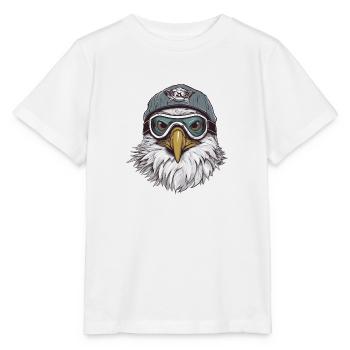 Adler Winter Flieger - Stanley/Stella Kinder T-Shirt MINI CREATOR  - Weiß - Vorne - Maike (125cm)