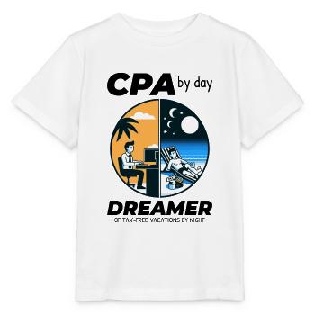 CPA Daydreams: Balance zwischen Arbeit und Glückseligkeit in Split - Stanley/Stella Kinder T-Shirt MINI CREATOR  - Weiß - Vorne - Maike (125cm)