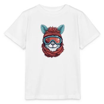 Lama Wintersport - Stanley/Stella Kinder T-Shirt MINI CREATOR  - Weiß - Vorne - Maike (125cm)