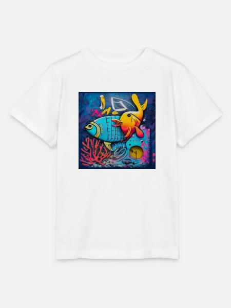 Fisch - Stanley/Stella Kinder T-Shirt MINI CREATOR - Weiß