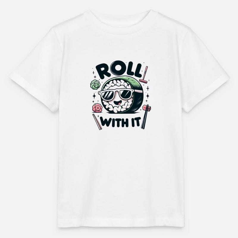 Roll with it. - Stanley/Stella MINI CREATOR Kids’ T-Shirt - white
