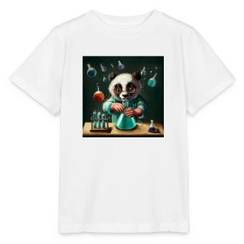 Panda Forscher - Stanley/Stella Kinder T-Shirt MINI CREATOR  - Weiß - Vorne - Maike (125cm)