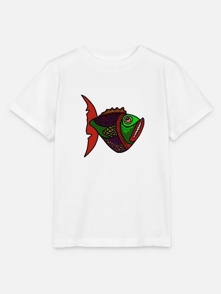 fisch anglerfisch - Stanley/Stella Kinder T-Shirt MINI CREATOR - Weiß