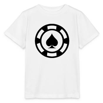 Jeton de poker - T-shirt bio MINI CREATOR Stanley/Stella Enfant - blanc - Devant - Maike (125cm)