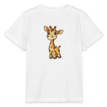 Niedliche Giraffe Mit Großen Augen - Stanley/Stella Kinder T-Shirt MINI CREATOR  - Weiß - Vorne - Maike (125cm)