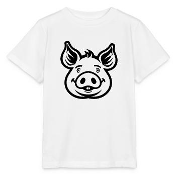 Pig Piggy - Stanley/Stella MINI CREATOR Kids’ T-Shirt - white - Front - Maike (125cm)