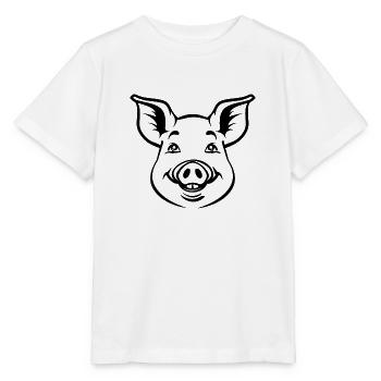 Pig Piggy - Stanley/Stella MINI CREATOR Kids’ T-Shirt - white - Front - Maike (125cm)