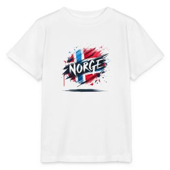 Norge Norvège Norvège Drapeau de la Norvège - T-shirt bio MINI CREATOR Stanley/Stella Enfant - blanc - Devant - Maike (125cm)